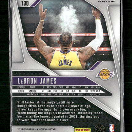 LeBron James 2024-25 Panini Prizm #130 Prizms Red Ice