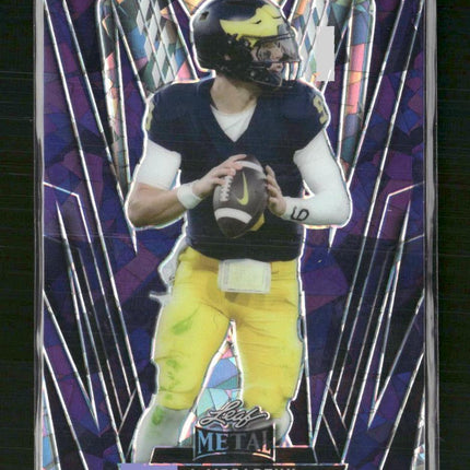 2024 Leaf Metal J.J. McCarthy #47 Purple Ice #/6