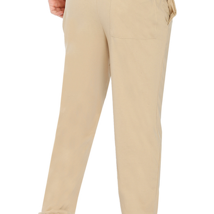 Mens Pull On Elastic Waist Knit Pants - Relaxed Dressing for Comfort