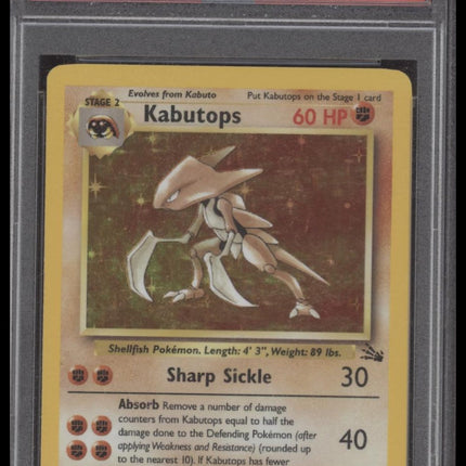 1999 Pokemon Fossil Kabutops - Holo 9 PSA #9