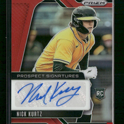2025 Panini Prizm Prospect Signatures Red Prizms Nick Kurtz #/99 Auto #PS-NK