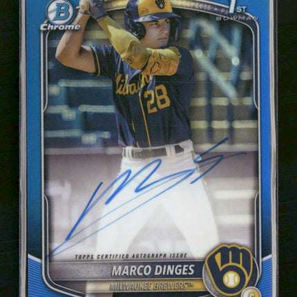Bowman Chrome Blue #/125 Marco Dinges #CPA-MD
