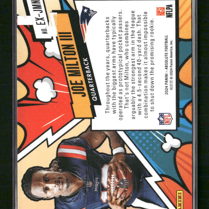 2024 Panini Absolute Explosive Joe Milton III #EX-JMN