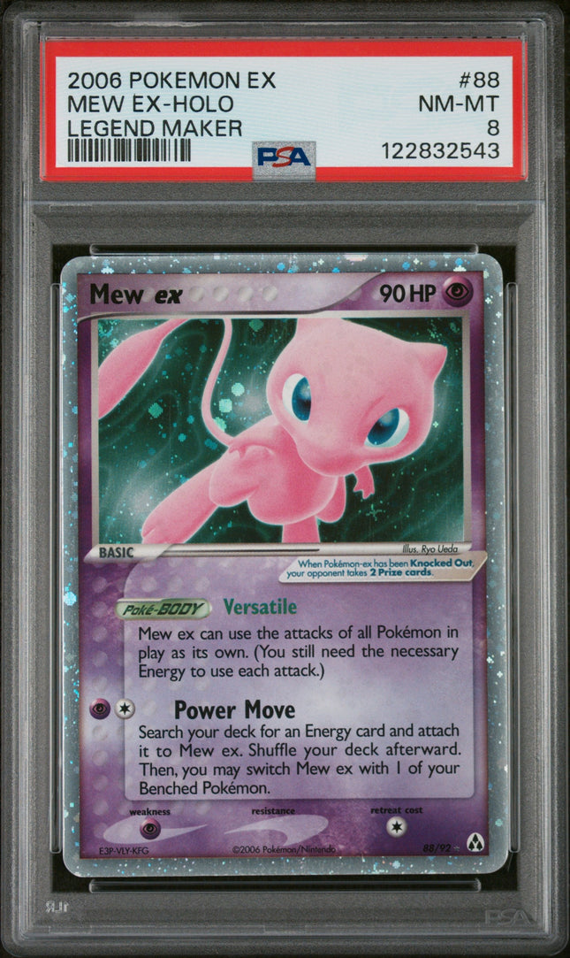 2006 Pokemon Ex Legend Maker Legend Maker Mew Ex-Holo 8 PSA #88
