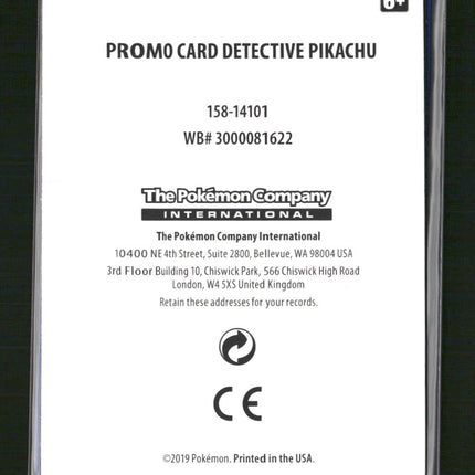 SM Promos Detective Pikachu #SM190