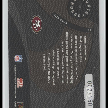 2005 Donruss Throwback Threads Rookie Hoggs Autographs Alex Smith #/150 #RH-1