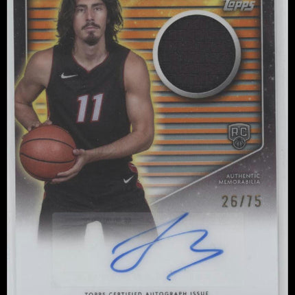 2023-24 Topps Midnight Rookie Jersey Auto #/75 Jaime Jaquez Jr. #RJA-JJJ