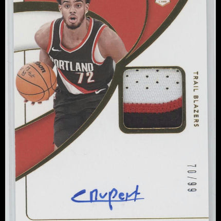 2023-24 Panini Immaculate Collection Rayan Rupert Rookie #/99 Patch & Auto #123