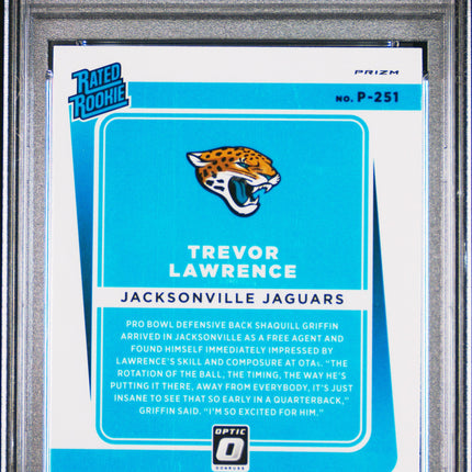 2021 Panini Donruss Optic Preview-Holo Trevor Lawrence 8 PSA #P251