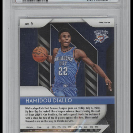 2018 Panini Prizm Silver Prizm Hamidou Diallo 9 PSA #9