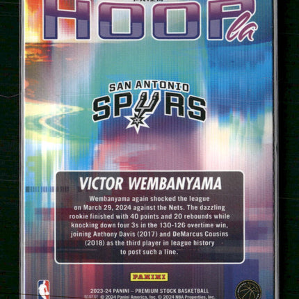 2023-24 Hoops Premium Stock Hoopla Silver Prizm Victor Wembanyama #5