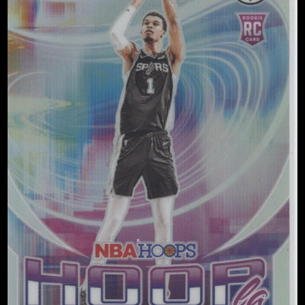 2023-24 Hoops Premium Stock Hoopla Silver Prizm Victor Wembanyama #5
