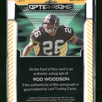 2025 Leaf Optichrome Base Autographs Crystal Red Rod Woodson Auto #BA-RW4