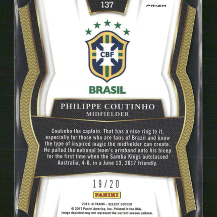 2017-18 Panini Select Camo Philippe Coutinho #/20 #137