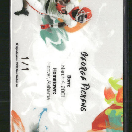 2021 Super Glow Sports Purple George Pickens #82 /1