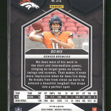 2024 Panini Mosaic Mosaic Bo Nix #312