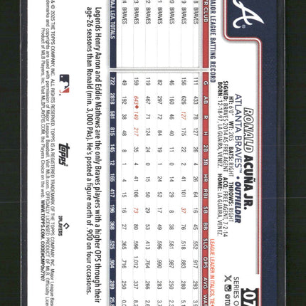 2025 Topps Team Color Border Ronald Acuña Jr. #207