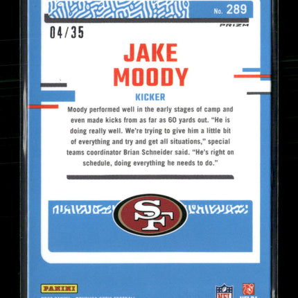 2023 Donruss Optic Bronze Mojo Jake Moody Rookie #/35 #289