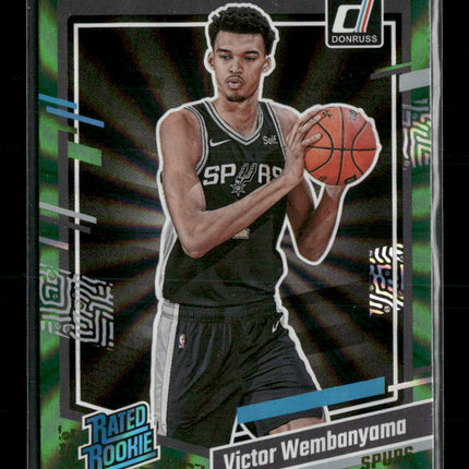 2023-24 Donruss Green Laser Holo Victor Wembanyama Rookie #220