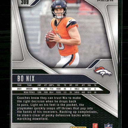 2024 Panini Prizm Green Bo Nix Rookie #309