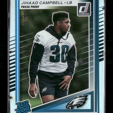 2025 Panini Donruss #343 Jihaad Campbell Rated Rookie #/99