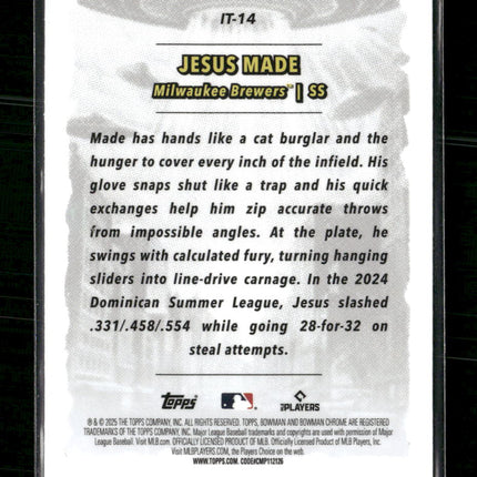 2025 Bowman Chrome It Came To The League Jesus Made #IT-14