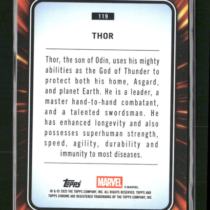 Topps Chrome Marvel Thor #119