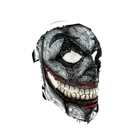 Genuine Leather Mask - GigaMyme Clown - Handmade Mime Full Face Cover for Halloween, Performance or Cosplay Costume
