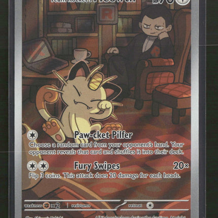 SV10: Destined Rivals Team Rocket's Meowth #203/182