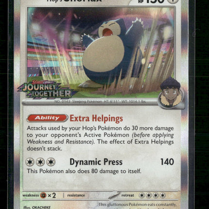 SV: Scarlet & Violet Promo Cards Hop's Snorlax #184