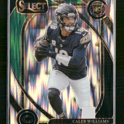 2024 Panini Select Black & Green Prizm Shock Caleb Williams Rookie #216