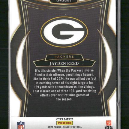 2024 Panini Select Zebra Prizm Jayden Reed #68