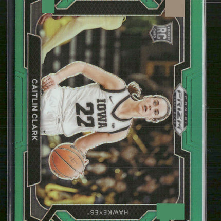 Caitlin Clark 2024 #57 Panini Prizm Draft Picks Prizms Green