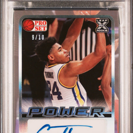 2021 Leaf Pro Set Power Autographs Autograph-Silver Cameron Thomas 8 PSA #CT1