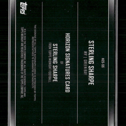 Sterling Sharpe 2024 #HZS-SS Topps Midnight Horizon Signatures Gold #/5
