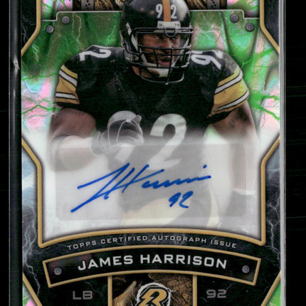 James Harrison 2024 #RS-JH Topps Resurgence Lime Green Power Surge Auto #/15