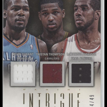 Durant/Thompson/Aldridge 2012-13 #19 Panini Intrigue Terrific Trios Patch #/49