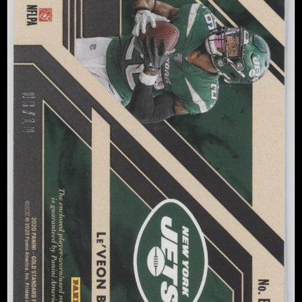 Le'Veon Bell 2020 #BBT6 Panini Gold Standard Bullion Brand Patch #/10