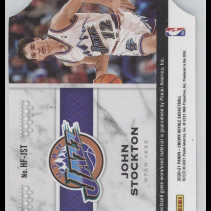 John Stockton 2020-21 #HF-JST Panini Crown Royale Hall of Fame Memorabilia