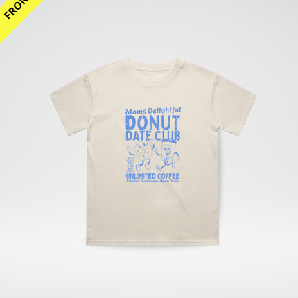 MOMS DONUT DATE CLUB TEE - CREAM (FRONT ONLY)