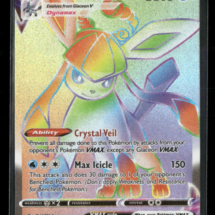 SWSH07: Evolving Skies Glaceon VMAX (Secret) #208/203