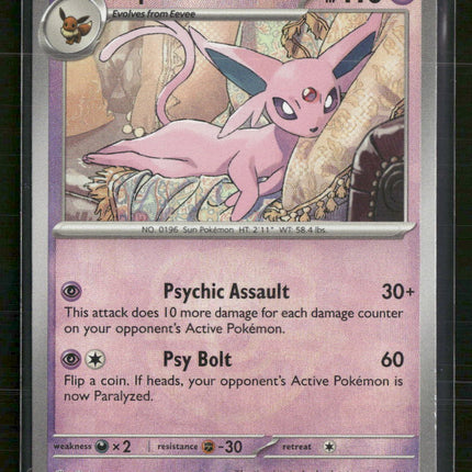 SV: Prismatic Evolutions Espeon (Master Ball Pattern) #033/131