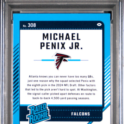 2024 Panini Donruss Optic Preview-Pink Michael Penix Jr. 9 PSA #308
