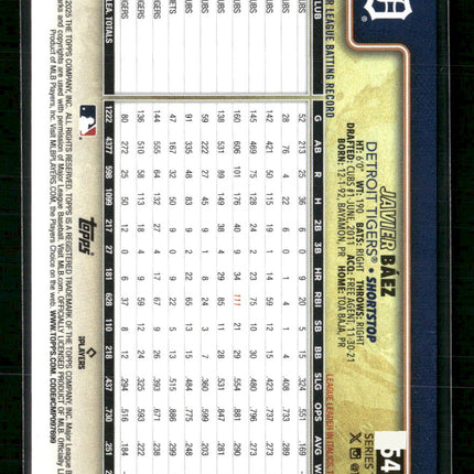 Javier Baez 2025 Topps Gold Mirror Image Variation #545