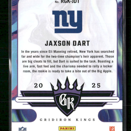 Jaxson Dart 2025 Panini Donruss Gridiron Kings #RGK-JDT