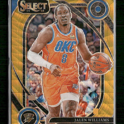 Jalen Williams 2024-25 #201 Panini Select Gold Tectonic Prizm #/10