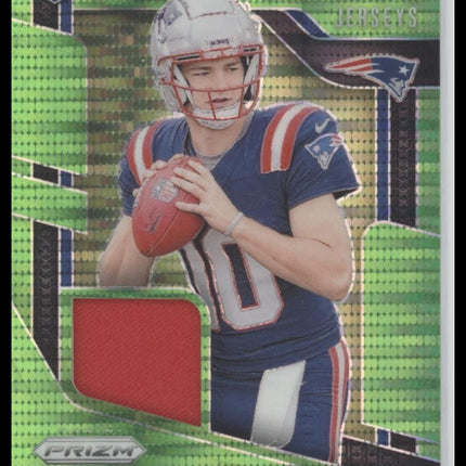 Drake Maye 2024 Panini Prizm Premier Jerseys Green Pizim #PJ-DME
