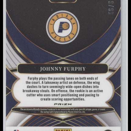Johnny Furphy 2024-25 Panini Select Rookie Jersey Auto Red Prizms #/99 #RJA-FUR