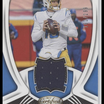 Justin Herbert 2021 Panini Certified Materials Patch #/299 #M-JH