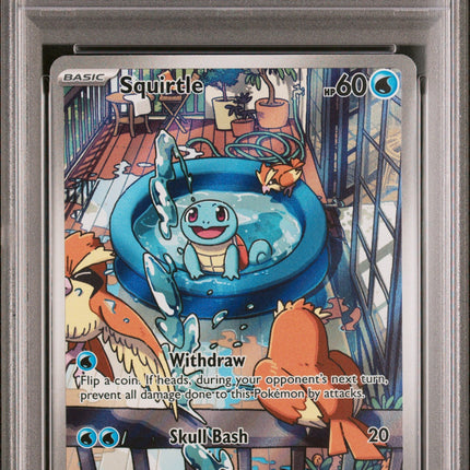 2024 Pokemon Scr En-Stellar Crown Illustration Rare Squirtle 9 PSA #148